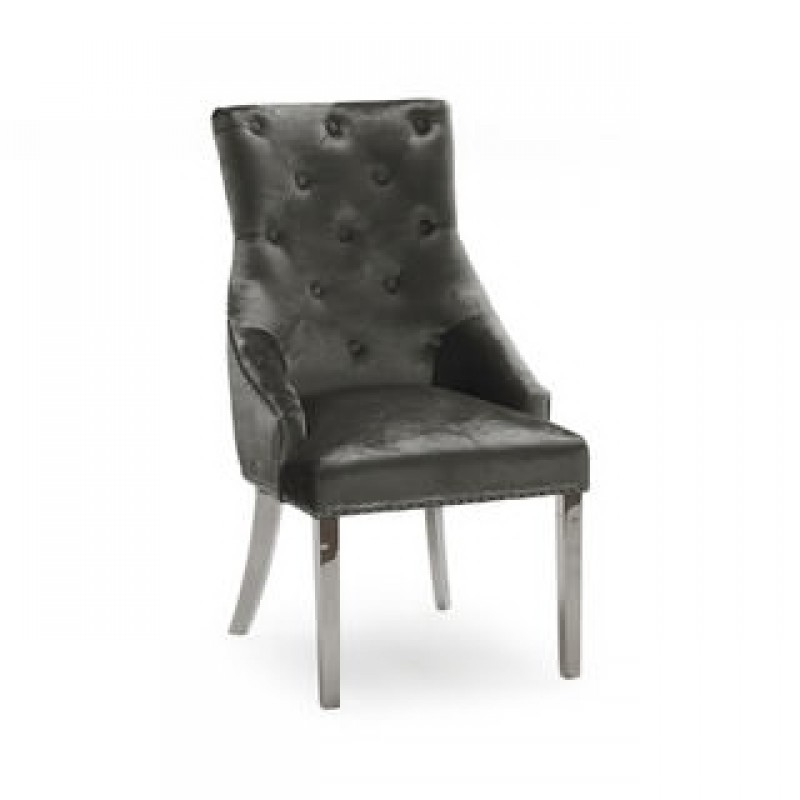 VL Belvedere Knockerback Dining Chair - Charcoal 